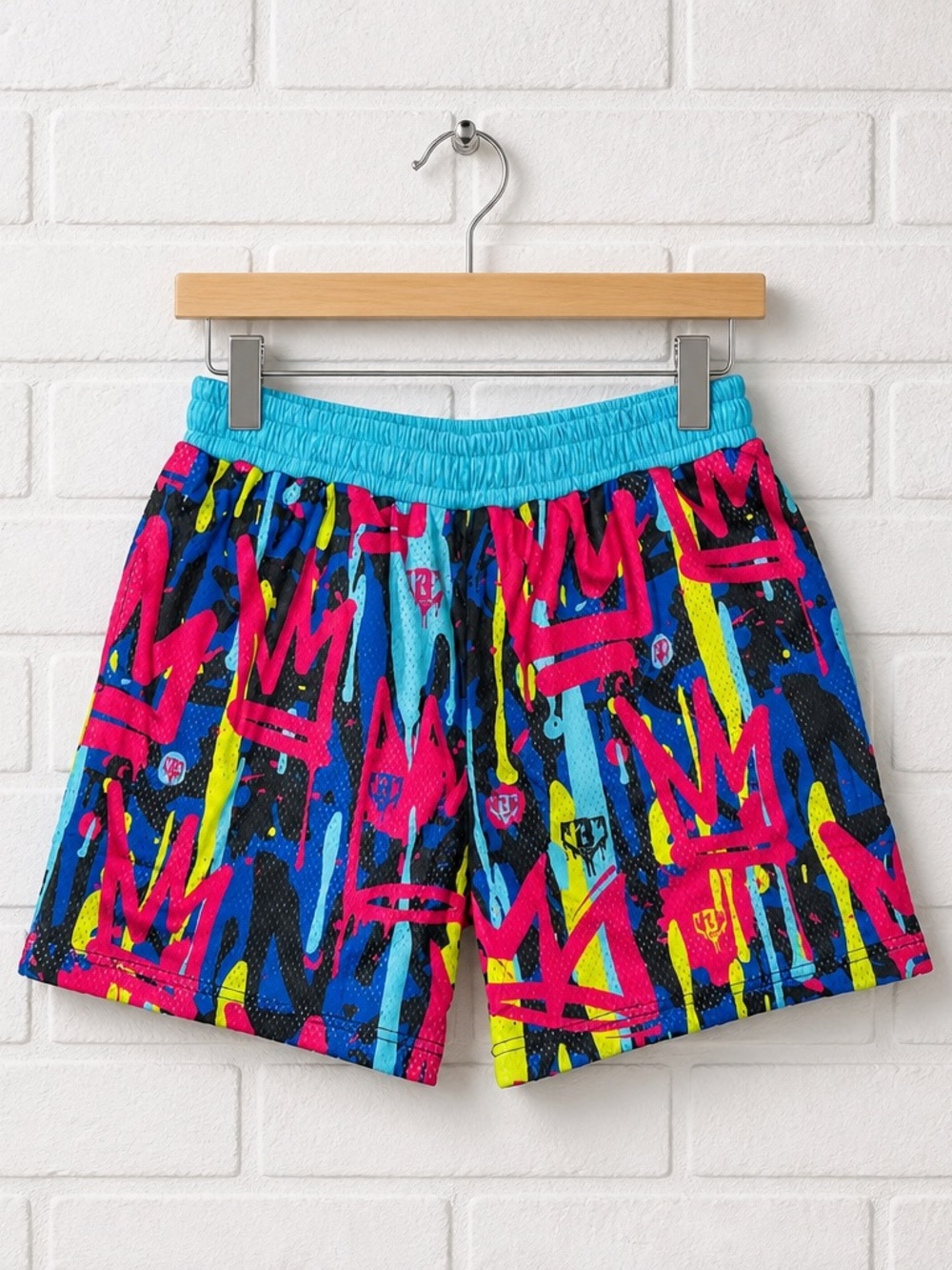 NWT Baseball Lifestyle 101 Men’s Graffiti Crown Athletic Mesh Shorts - Size M